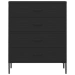 Kommode Svart 80X35X101,5 Cm Stål