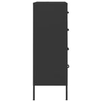 Kommode Svart 80X35X101,5 Cm Stål