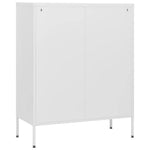 Kommode Hvit 80X35X101,5 Cm Stål