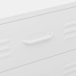 Kommode Hvit 80X35X101,5 Cm Stål