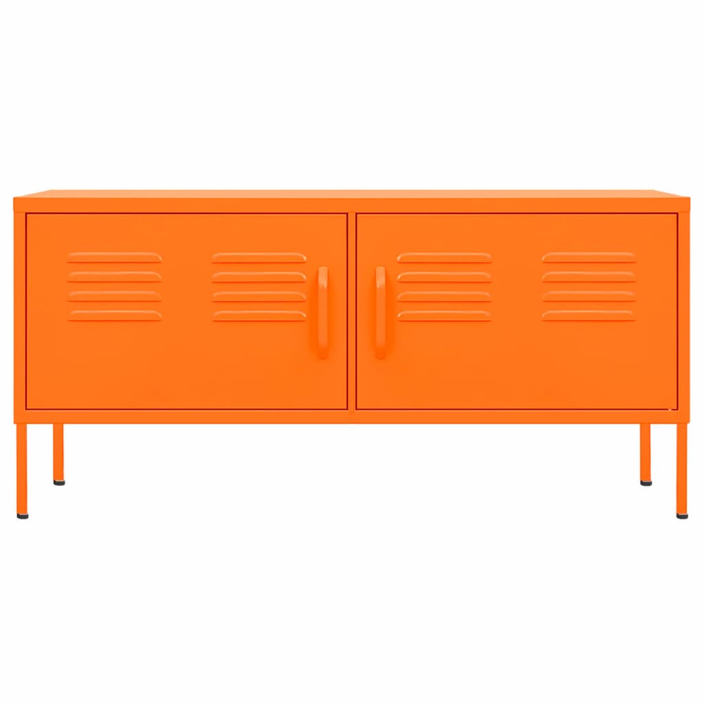 Tv-Benk Oransje 105X35X50 Cm Stål