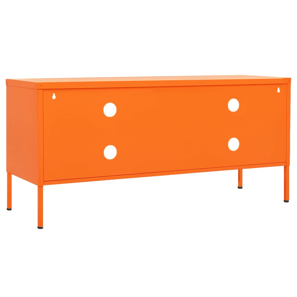 Tv-Benk Oransje 105X35X50 Cm Stål