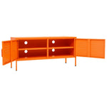 Tv-Benk Oransje 105X35X50 Cm Stål