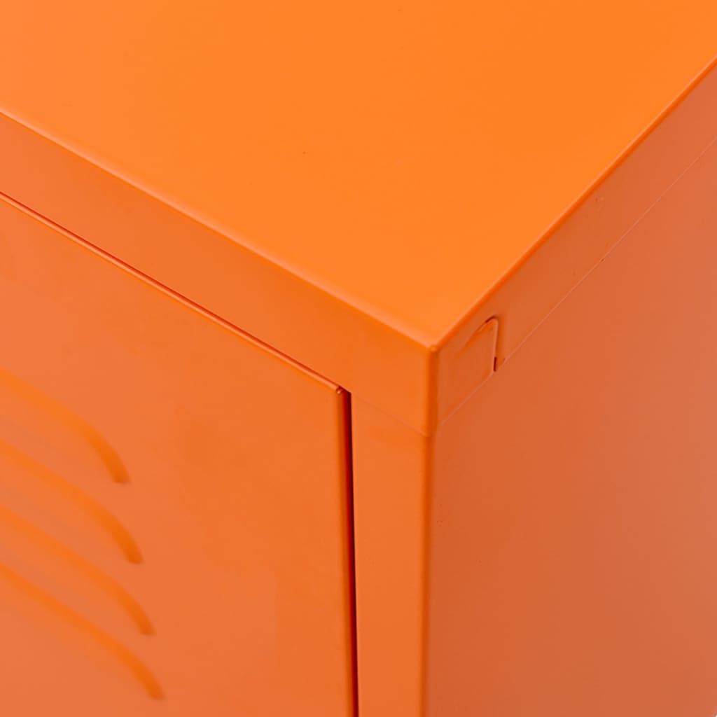 Tv-Benk Oransje 105X35X50 Cm Stål