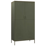 Garderobe Olivengrønn 90X50X180 Cm Stål