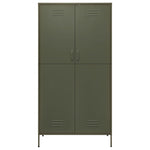 Garderobe Olivengrønn 90X50X180 Cm Stål