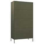 Garderobe Olivengrønn 90X50X180 Cm Stål