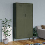 Garderobe Olivengrønn 90X50X180 Cm Stål