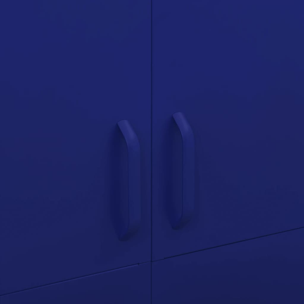 Garderobe Marineblå 90X50X180 Cm Stål