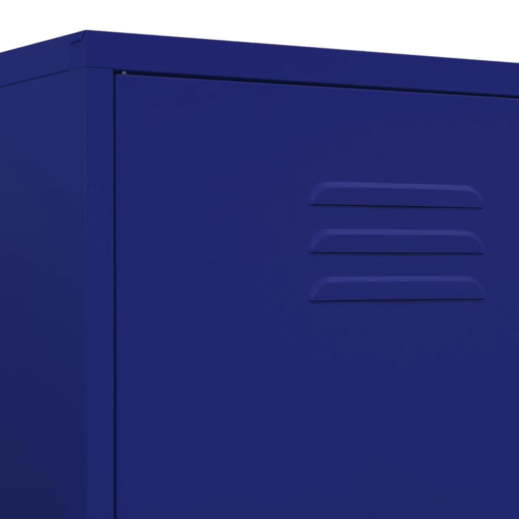 Garderobe Marineblå 90X50X180 Cm Stål