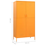 Garderobe Sennesgul 90X50X180 Cm Stål