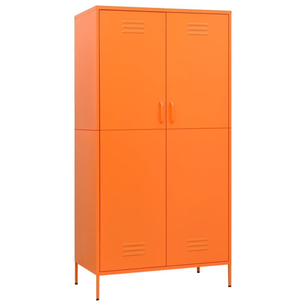 Garderobe Oransje 90X50X180 Cm Stål