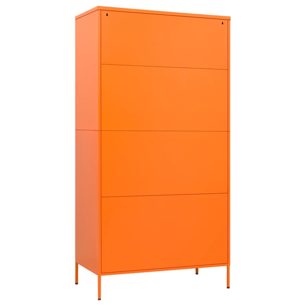 Garderobe Oransje 90X50X180 Cm Stål