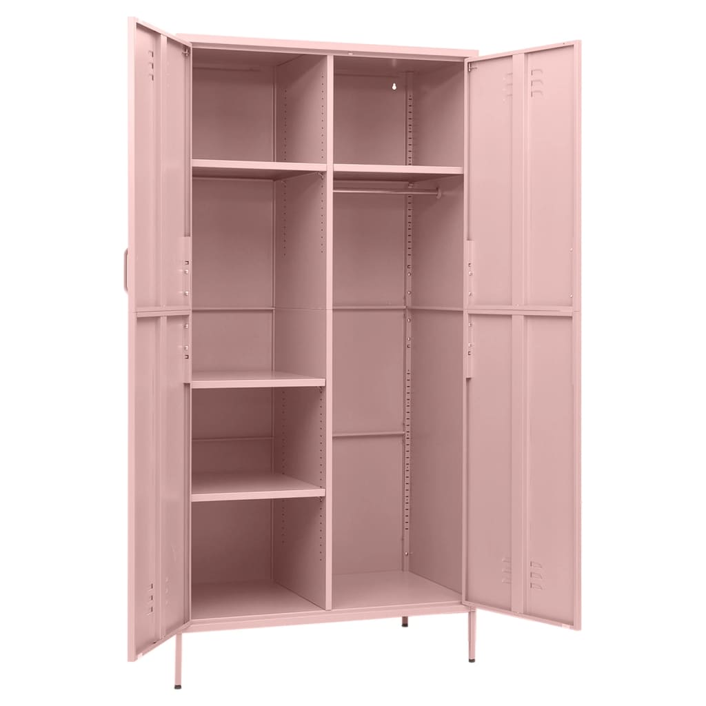 Garderobe Rosa 90X50X180 Cm Stål