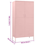 Garderobe Rosa 90X50X180 Cm Stål