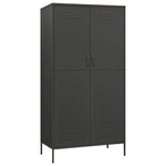 Garderobe Antrasitt 90X50X180 Cm Stål