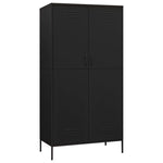 Garderobe Svart 90X50X180 Cm Stål