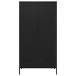 Garderobe Svart 90X50X180 Cm Stål