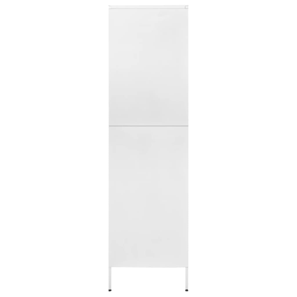 Garderobe Hvit 90X50X180 Cm Stål