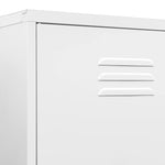 Garderobe Hvit 90X50X180 Cm Stål