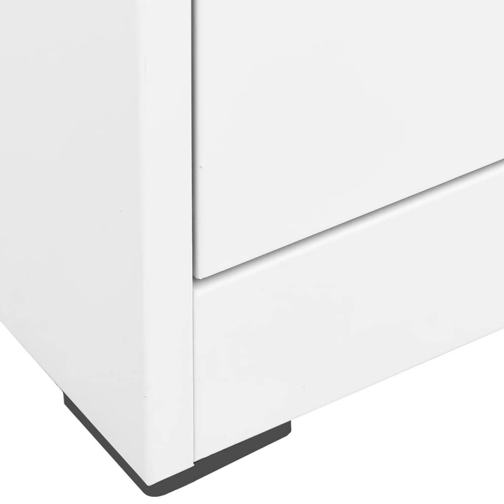 Arkivskap 46X62X102,5 Cm Stål Hvit