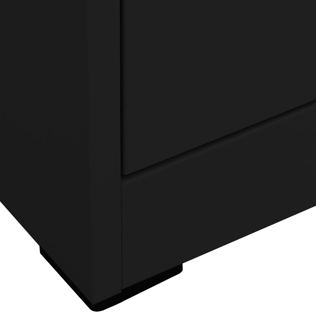 Arkivskap 46X62X102,5 Cm Stål Svart
