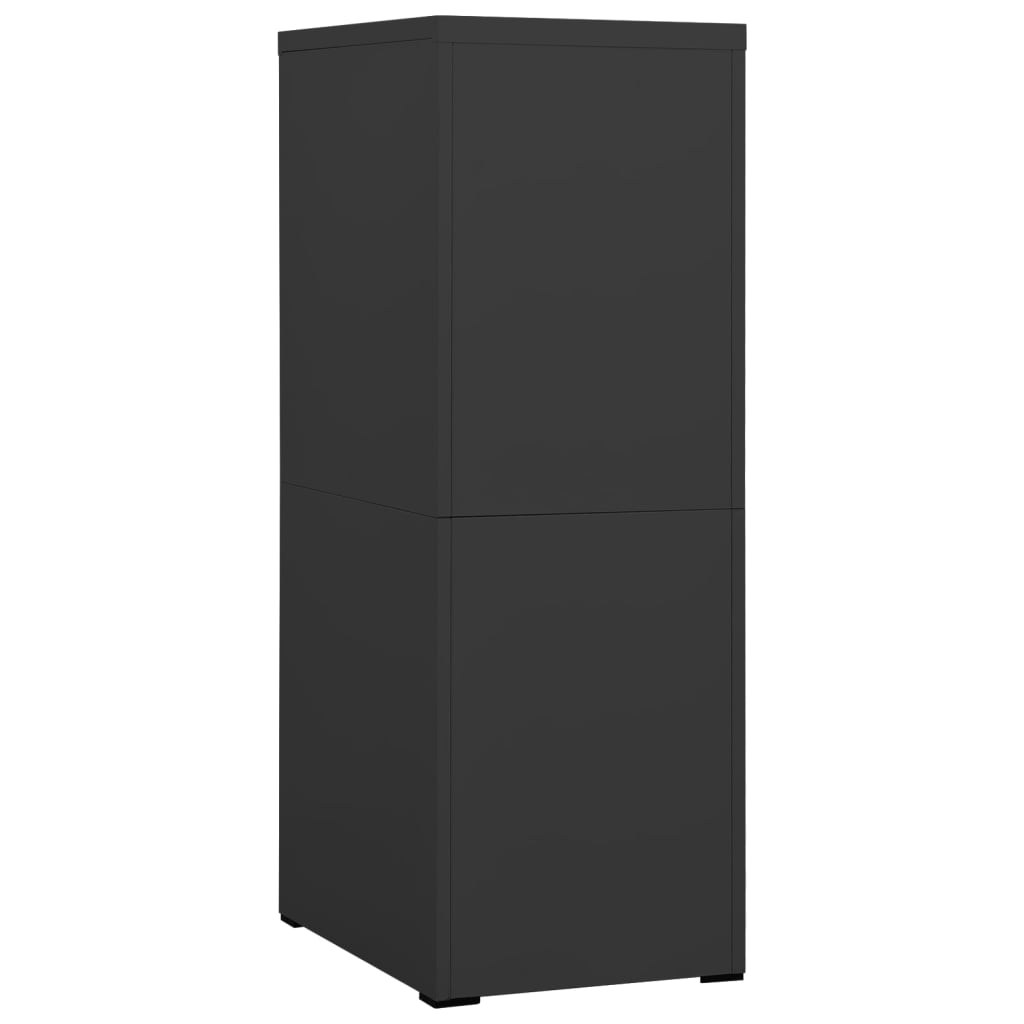 Arkivskap 46X62X133 Cm Stål Antrasitt