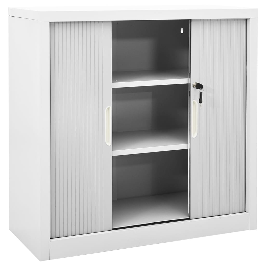 Skap Med Skyvedør 90X40X90 Cm Stål Grå