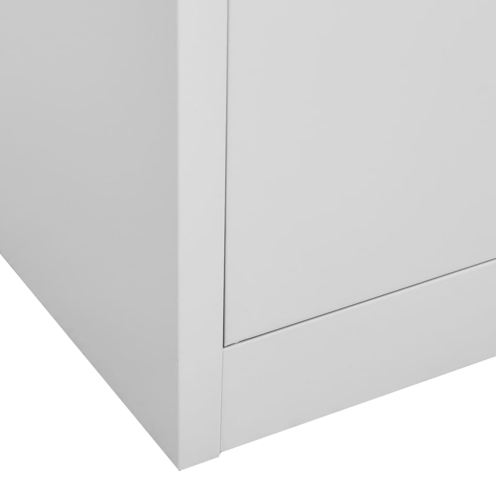 Oppbevaringsskap Lysegrå 90X45X92,5 Cm Stål