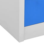 Oppbevaringsskap Lysegrå Og Blå 90X45X92,5 Cm Stål