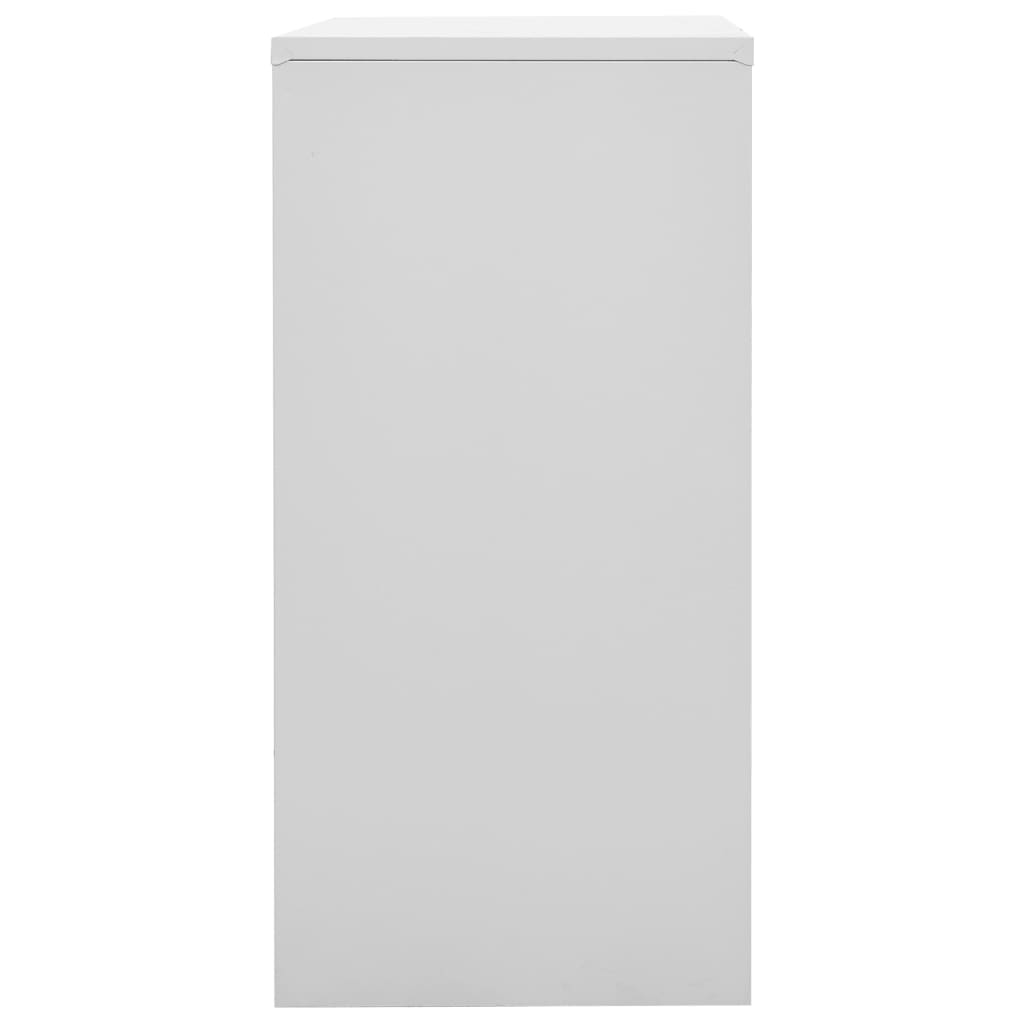 Oppbevaringsskap Lysegrå Og Rød 90X45X92,5 Cm Stål