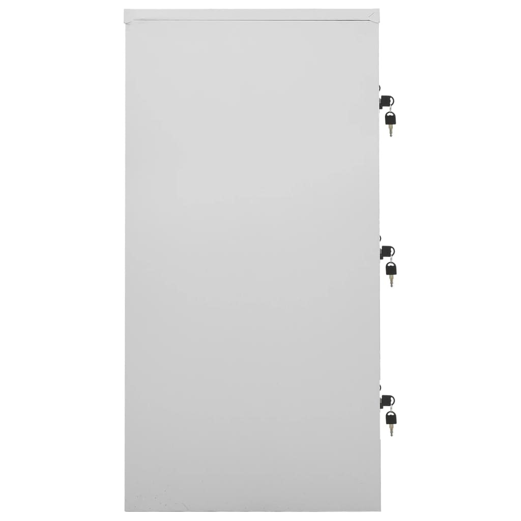 Oppbevaringsskap Lysegrå 90X45X92,5 Cm Stål
