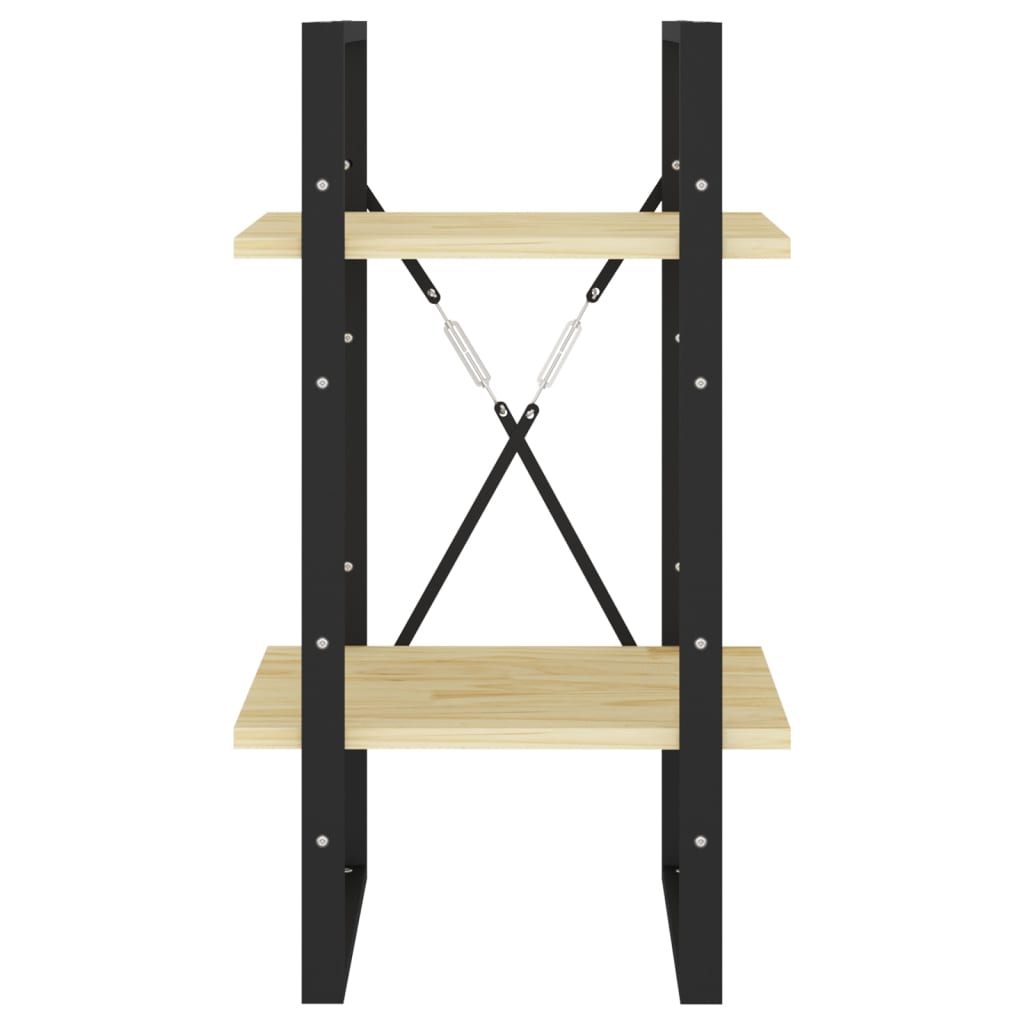 Bokhylle 2 Nivåer 40X30X70 Cm Heltre Furu