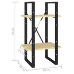 Bokhylle 2 Nivåer 40X30X70 Cm Heltre Furu
