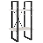 Bokhylle 2 Nivåer Hvit 40X30X70 Cm Heltre Furu