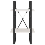 Bokhylle 2 Nivåer Hvit 40X30X70 Cm Heltre Furu