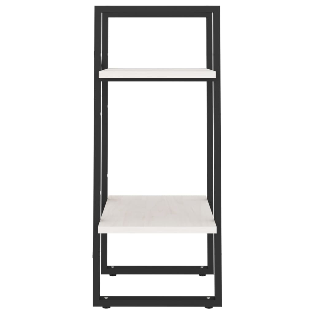 Bokhylle 2 Nivåer Hvit 40X30X70 Cm Heltre Furu