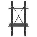Bokhylle 2 Nivåer Grå 40X30X70 Cm Heltre Furu