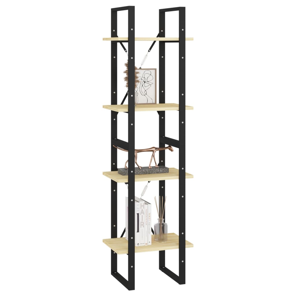 Bokhylle 4 Nivåer 40X30X140 Cm Heltre Furu