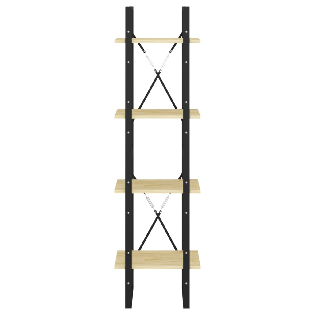 Bokhylle 4 Nivåer 40X30X140 Cm Heltre Furu