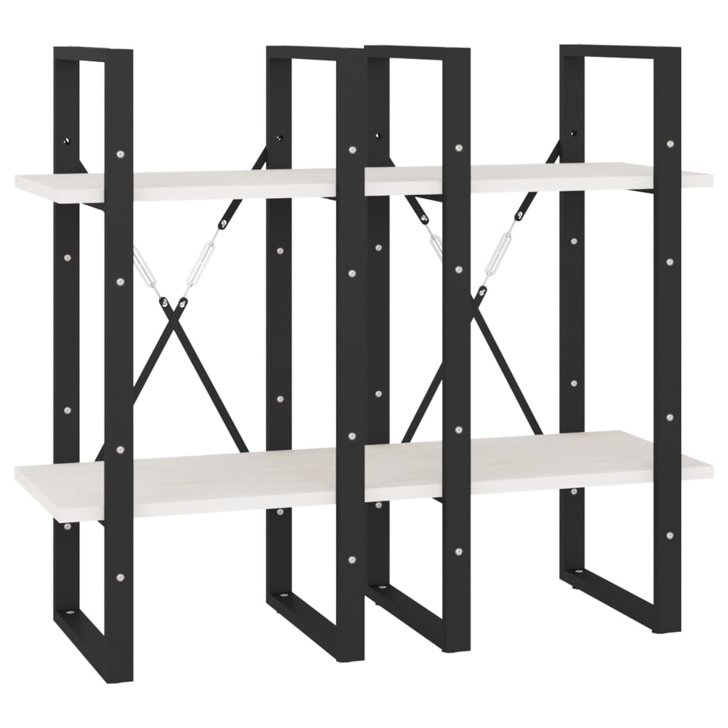 Bokhylle 4 Nivåer Hvit 40X30X140 Cm Heltre Furu