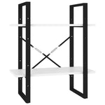 Bokhylle 2 Nivåer Hvit 60X30X70 Cm Konstruert Tre