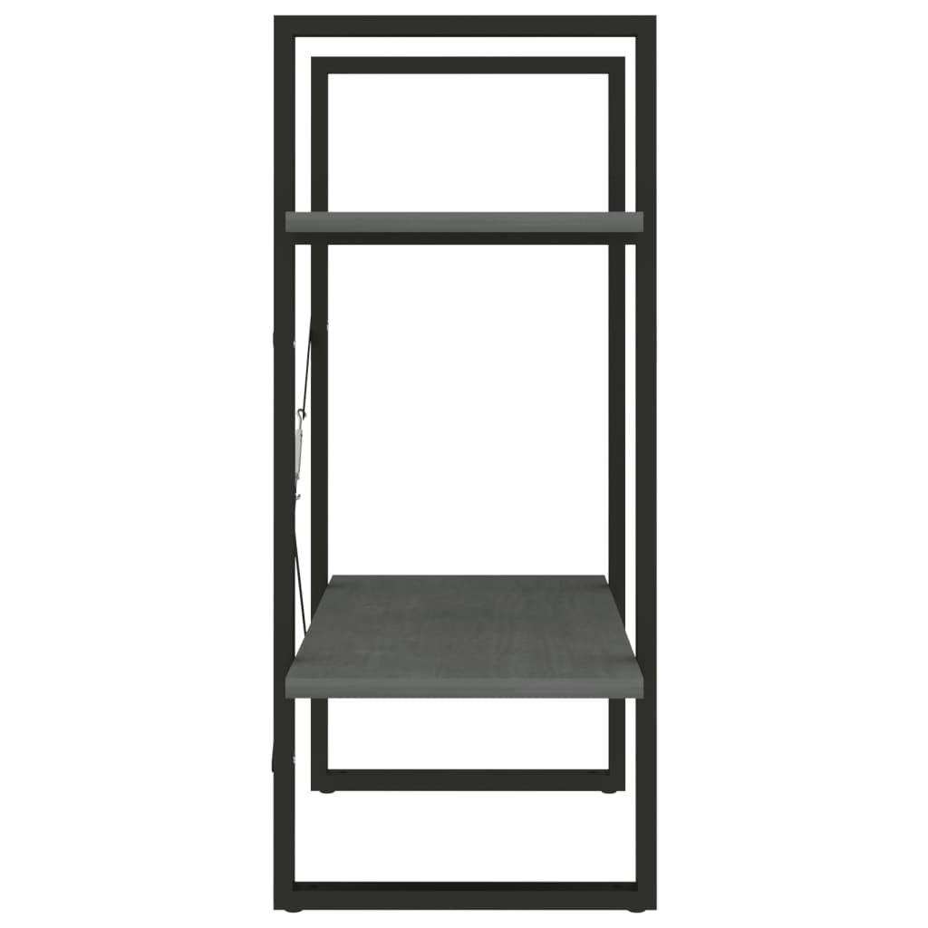 Bokhylle 2 Nivåer Grå 60X30X70 Cm Heltre Furu