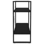 Bokhylle 2 Nivåer Svart 80X30X70 Cm Konstruert Tre