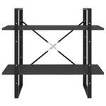 Bokhylle 2 Nivåer Grå 80X30X70 Cm Konstruert Tre