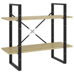Bokhylle 2 Nivåer Sonoma Eik 80X30X70 Cm Konstruert Tre