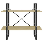 Bokhylle 2 Nivåer Sonoma Eik 80X30X70 Cm Konstruert Tre