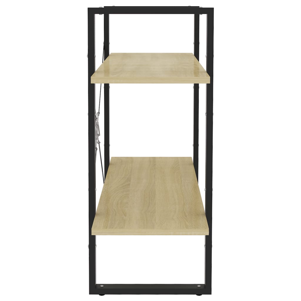 Bokhylle 2 Nivåer Sonoma Eik 80X30X70 Cm Konstruert Tre