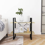 Bokhylle 2 Nivåer Sonoma Eik 80X30X70 Cm Konstruert Tre