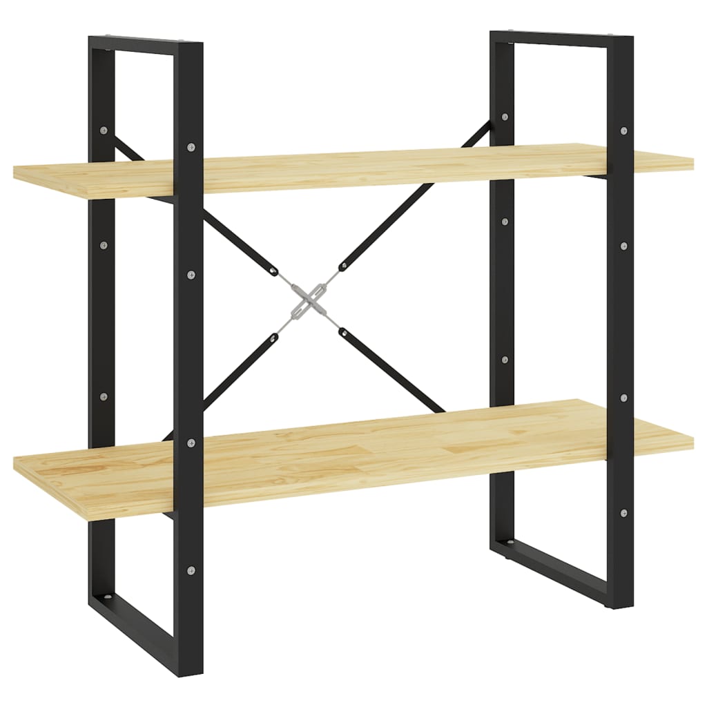 Bokhylle 2 Nivåer 80X30X70 Cm Heltre Furu
